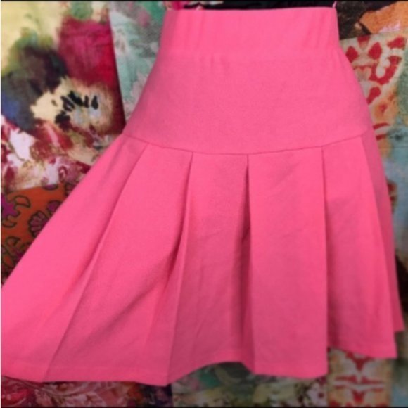 Torrid Peach Pleated Crepe Skater Skirt 0X - Picture 3 of 8